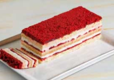 Raspberry Baton Cake
